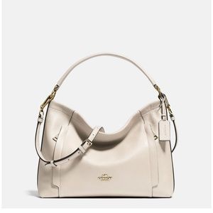 Coach Scout Purse Ivory Pebble Leather